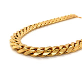 10K Gold Solid Miami Cuban Chain - 9mm - White Carat Diamonds